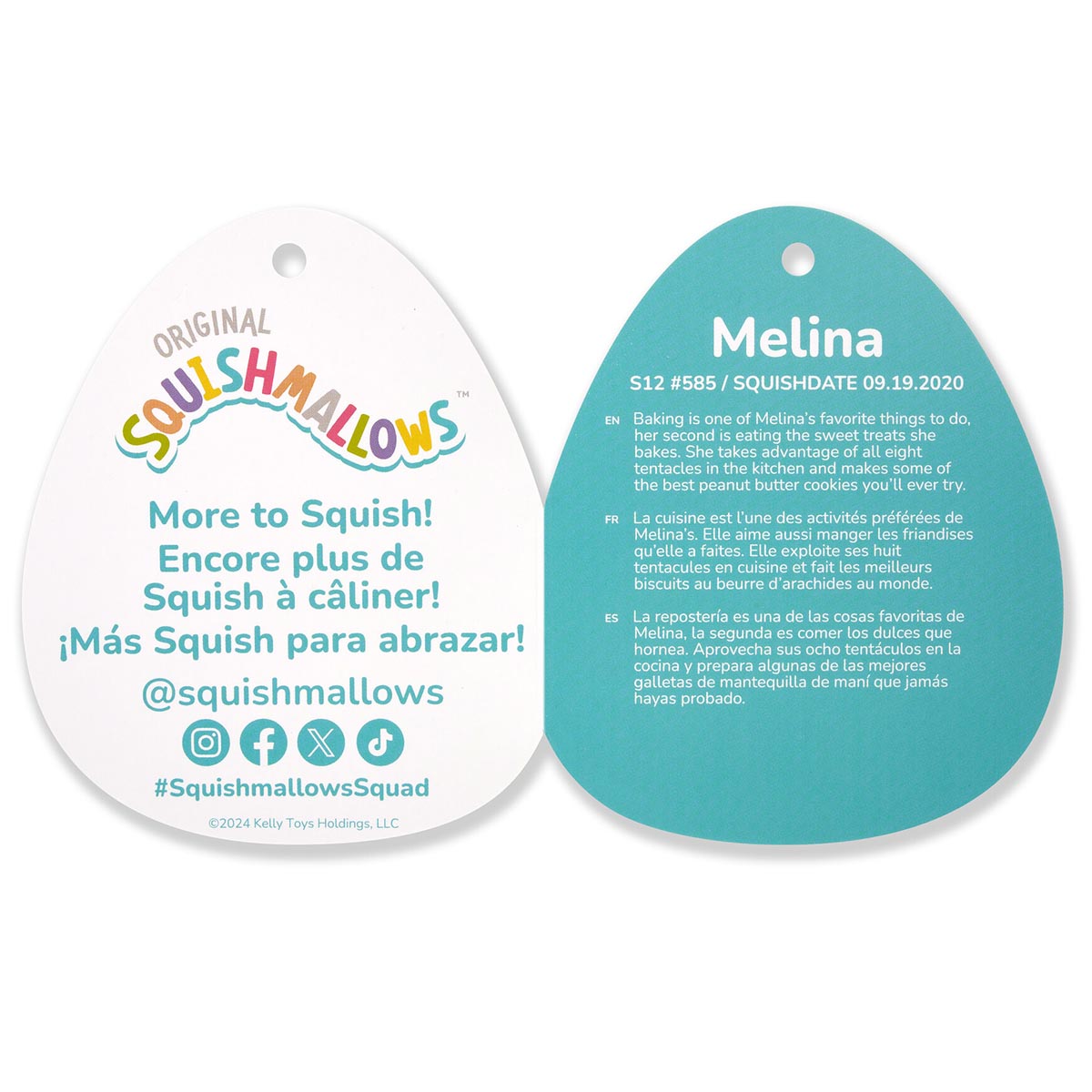 12-Inch Melina the Happy Peach Octopus - Image 6