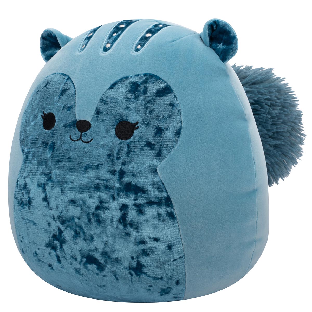 14-Inch Brunhilda the Blue Tonal Squirrel with Velvet Accents - Image 2