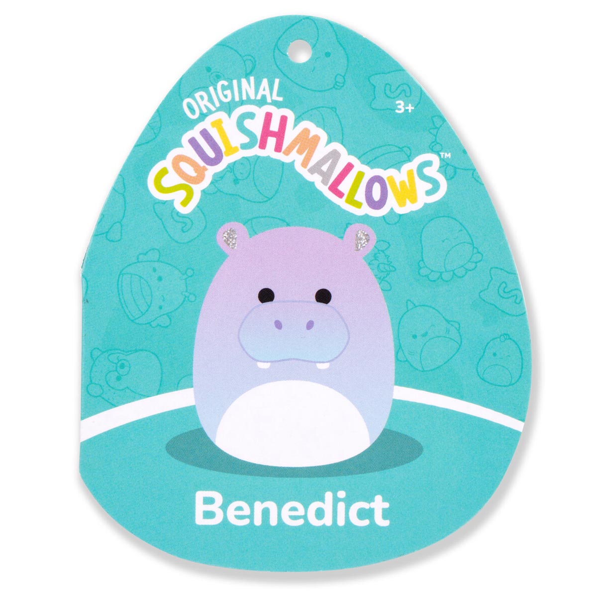 14-Inch Benedict the Purple Gradient Hippo with Sparkly Ears - Image 5
