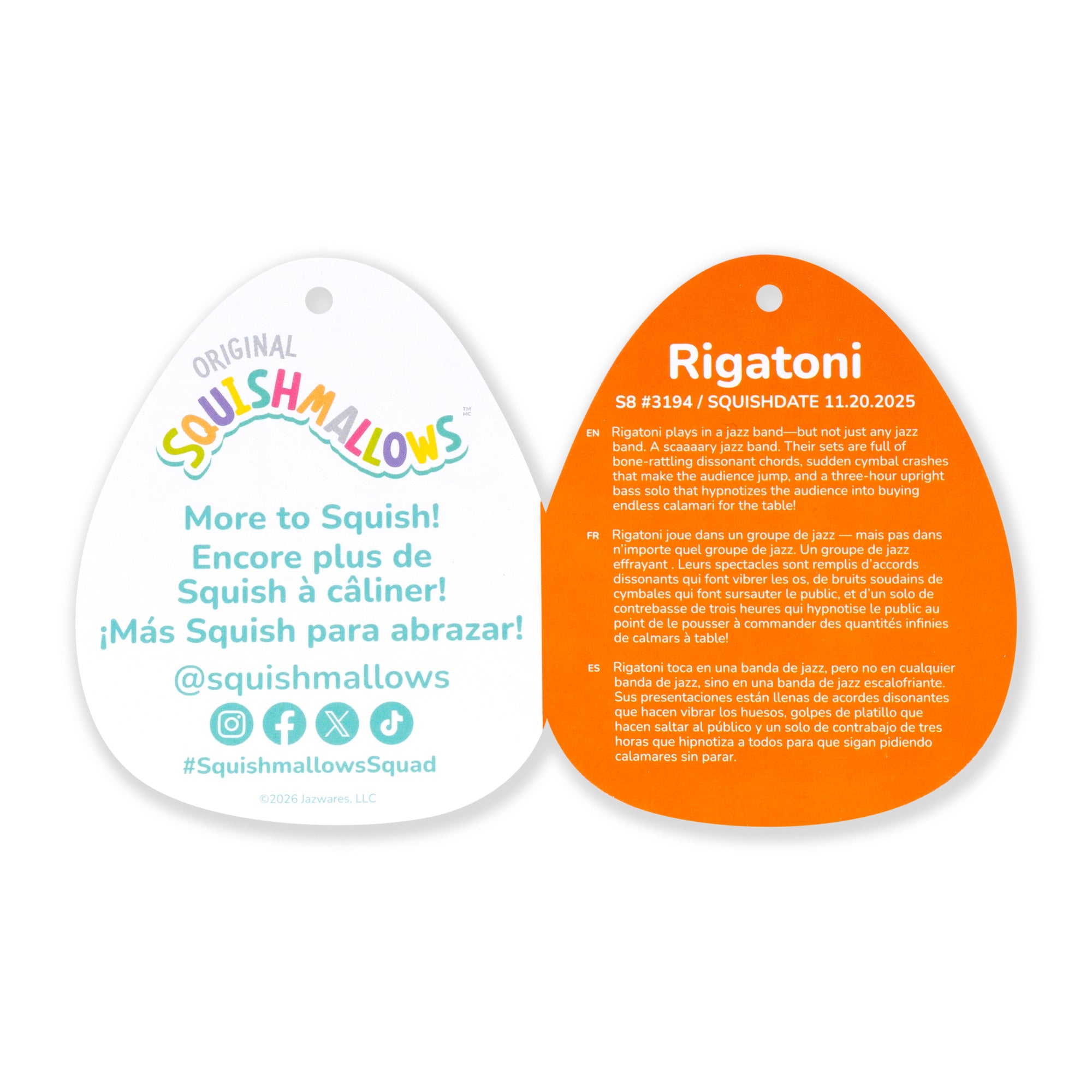 8-Inch Rigatoni the Orange and Purple Skeleton Cat - Image 5