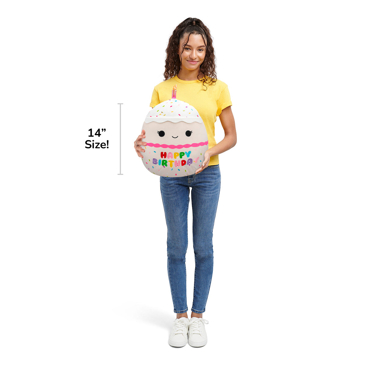 14-Inch Lyla Vanilla Birthday Cake With Rainbow Sprinkles Embroidery - Image 7