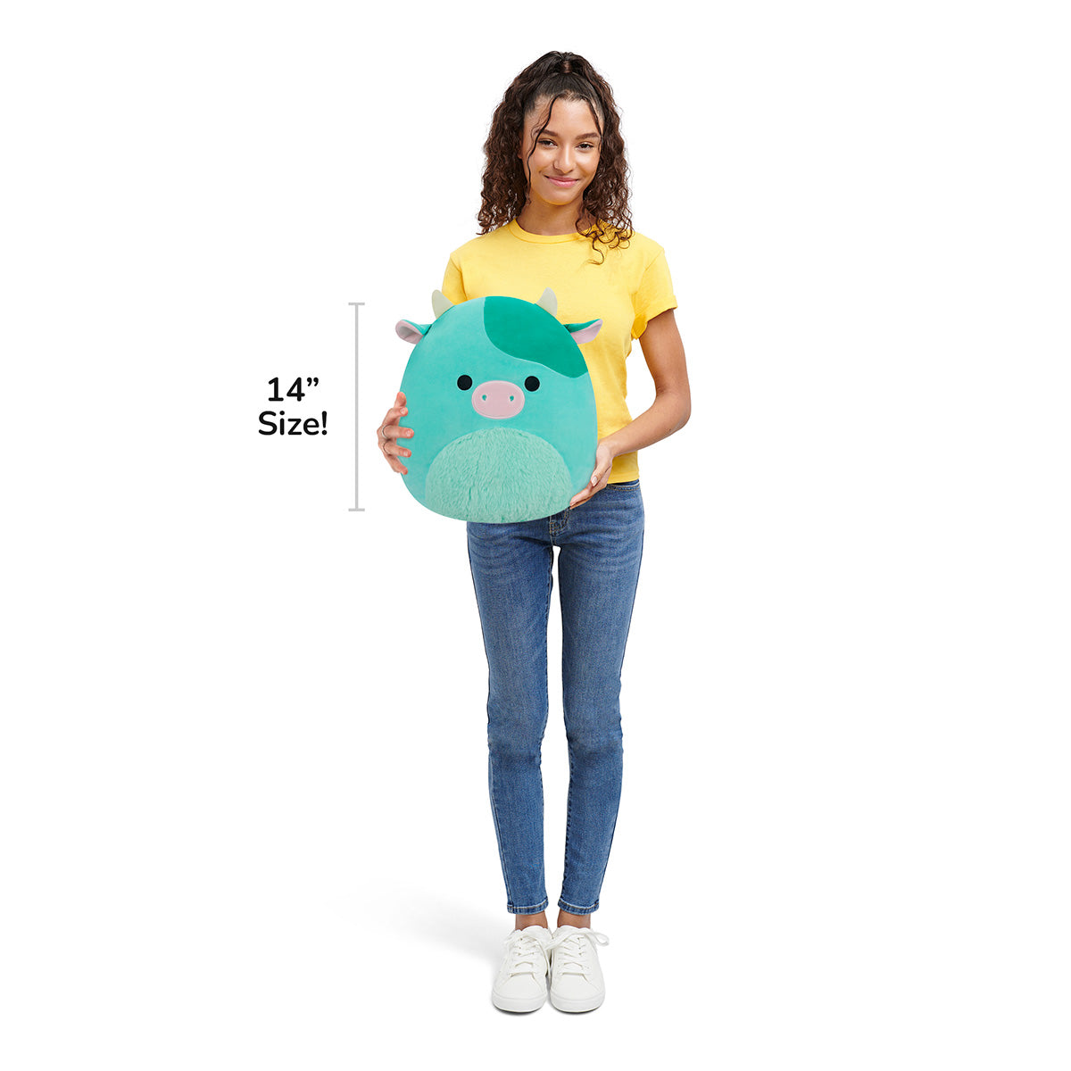 14-Inch Seamus the Green Cow with Fuzzy Belly - Image 7